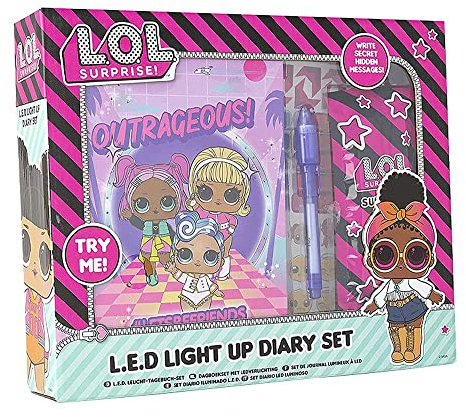OnlineStreet Secret Diary Leuchtende Schreibwaren Sets für Mädchen - Lol Diary Journal, Pailletten Tagebuch Set und Tagebuch Set mit Zubehör für Mädchen, Kunst und Handwerk