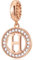 CHAWIN Initial H Letter Charms, Alphabet Rose Gold, Authentic 925 Sterling Silver Charms fit Pandora Charm Bracelets, Necklace, Circle Dangle Gift for Women, Girls, Sparkling Clear Stones