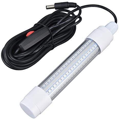 Angellicht 126 LED IP68 Wasserdicht 1000lm Nachtfischsucher Nachtfischerzubehör Unterwasser-LED-Angellicht Angellampe 13W AC12-36V 30000H Nutzungsdauer Blaues Licht