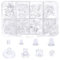 TOAOB 600 Pièces Fermoire Boucle D'oreilles Silicone 8 Styles Plastique en Transparent Sécurisé Hypoallergénique Fermoirs Bouchons Taille Mixte pour Bricolage Fabrication de Bijoux Accessoires