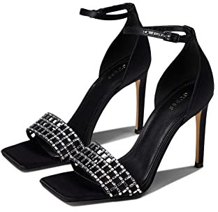 GUESS Sandales à talons Saile pour femme, Noir 001, 39 EU