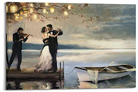 LIOONS Jack Vettriano Twilight Romance Poster, dekoratives Gemälde, Leinwand, Wandposter und Kunstdruck, moderne Familienschlafzimmer-Dekoration, Poster, 30 x 45 cm