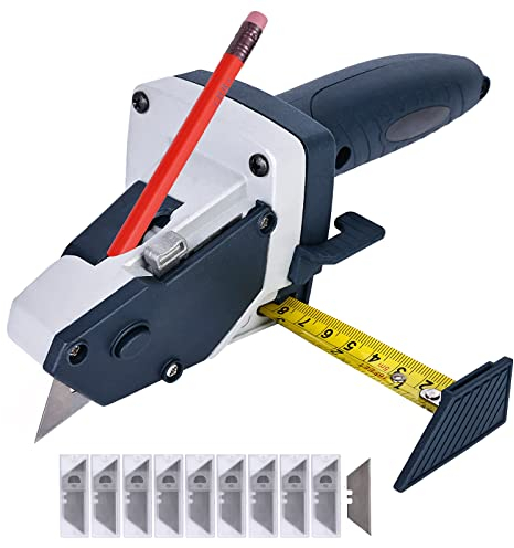 Cortador de Yeso, Tablero Cortador Drywall, Cortador de Paneles de Yeso Multifuncional Manual de Alta PrecisióN, Cortador de Placa de Yeso Sin Polvo con Cinta MéTrica de 5m Y 5 Cuchillas