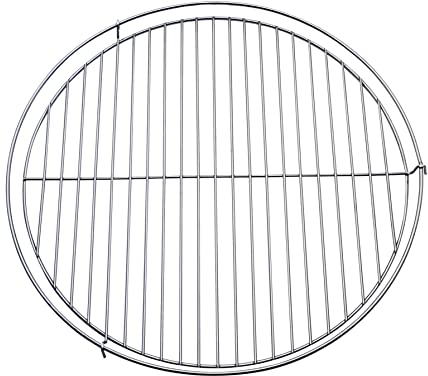 FLAMMBURO Parrilla colgante redonda de 53,5 cm – Parrilla de acero cromado con cadena para colgar – Parrilla de fuego para aparatos de barbacoa, barbacoa de tres patas (diámetro 53,5/56 cm)