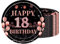 Platos de papel para 18 cumpleaños – 16 platos desechables, 18 cm para niños y niñas, color negro, oro rosa para fiestas, feliz 18 cumpleaños
