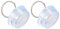 QUARKZMAN 29-32mm Goma Fregadero Tapón x 2uds Fregadero Bañera Desagüe Tapón Barra Agua Tapón Sellar con Tirar Anillo para Bañera, Baño y Lavandería Lavabo Transparente Azul