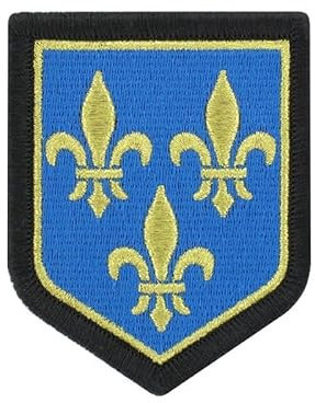 Ecusson Ile De France Tissu brodé avec scratch Collection Région
