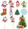 SHANFAA 8 Stücke Weihnachts Diamond Painting Sets, DIY 5D Diamond Painting Weihnachtsbaum Dekoration, Weihnachtsstahl Diamond Kunst Kits, Weihnachts Diamond Painting Ornament Zubehör