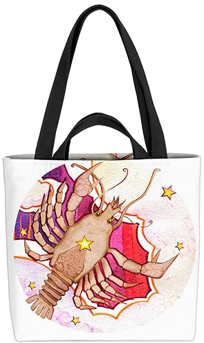VOID Horoskop Astrologie Krebs Tasche 33x33x14cm,15l Einkaufs-Beutel Shopper Einkaufs-Tasche Bag