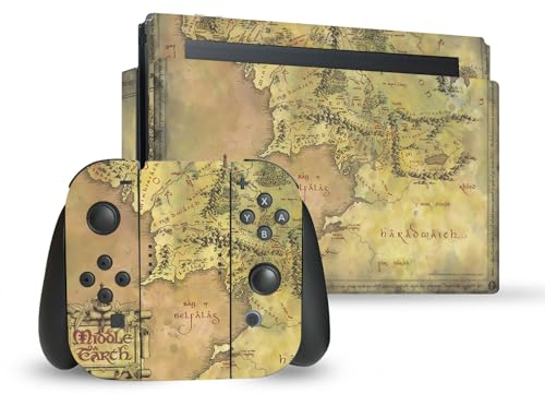 Head Case Designs Officially Licensed The Lord Of The Rings The Fellowship Of The Ring Map Of The Middle Earth Graphic Art Vinyl Gaming Skin Decal Compatible With Switch & Dock & Joy-Con Bundle