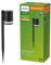 Philips Fyce, Lampe de chemin solaire d'extérieur, 1,5 W, 2 700 K, noire, IP44 résistante aux intempéries