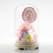 Castell Deco - Bola De Nieve con Formato Capsula, Globo De Cristal, Luz - Rosa Unicornio, Innovador Decorativo, luz led de Noche, Colores.