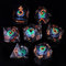 ORUZA 7 Stück Drachenauge Polyedrische Harz Spielwürfel DND Würfel Set D&D Würfel für Dungeons and Dragons RPG MTG Pathfinder Rollenspiel D4 D6 D8 D10 D% D12 D20