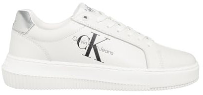 Calvin Klein Jeans Femme Basket Bright White - Silver 37 EU