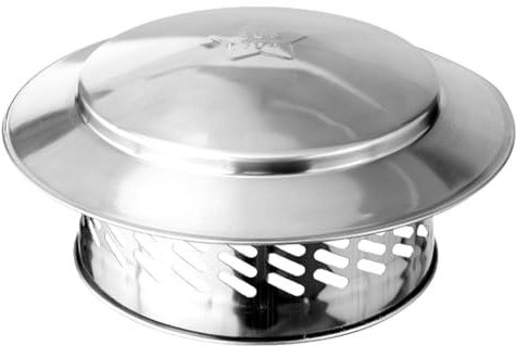 Outdoor Kaminabdeckung | Edelstahl Regenhaube mit feinem Gitter-Design zum effektiven Schutz von Kaminen, Abzugshauben und Lüftungsanlagen, Outdoor Regenschutz