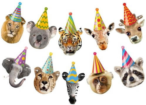 GlamRays Safari Tiere Frohes Geburtstagsbanner Wild Zoo Dschungel Tiere Dekorationen für Kinder Safari Tiere Party Dekorationen Wald Tier Thema Dekorationen