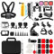 NEWFUN Juego de Accesorios para GoPro Hero 13 12 11 10 9, Juego de Accesorios Impermeables para Bolsa de cámara, Soporte para Bicicleta, Palo Selfie, Adecuado para Diversos escenarios