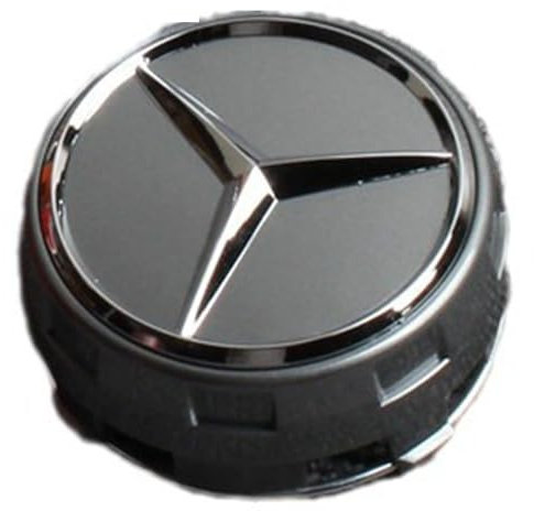 MTYGYKED 4 Stück Radnabenkappen für Mercedes Benz AMG 4MATIC 2014-2017 75MM,Nabenkappen Nabendeckel Felgendeckel Radnabendeckel Radnabenabdeckung Ersetzen Auto Zubehör,A-Grey