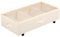 woodluv Underbed Storage Basket on Wheels, Foldable Underbed Storage Box, Rolling Underbed Storage Organizer with Zipped Lid for Clothes, Shoes, Bedding, Space-Saving, Beige