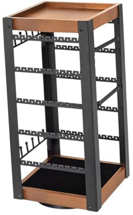 rockible Collier d'organisateur de Bijoux Rotatif Rack de Stockage de Rangement Polyvalent