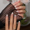 KQueenest White French Tip Press on Nails Short Almond, French False Nails with Glue, Natural Nude Pink Fake Nails Press ons Stiletto, Glossy Opaque, Reusable Soft Gel Stick on Nail for Women, 30 Pcs