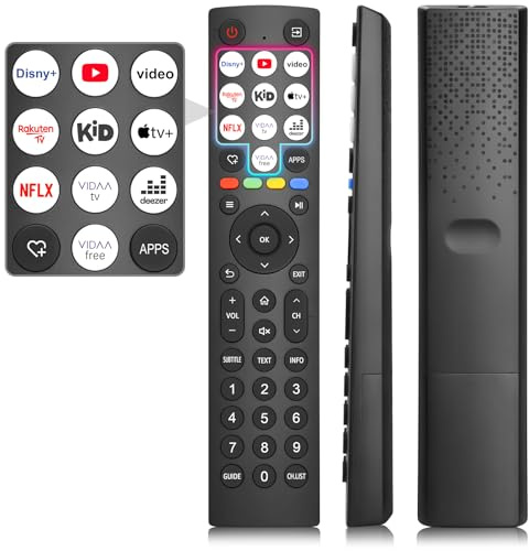 Replacement for Hisense-TV-Remote-Control, Universal for Hisense Smart TV | for Hisense VIDAA 4K UHD FHD QLED LED LCD HD TV, 12 Shortcuts, NO Setup Required, ABS Material, Infrared Remote