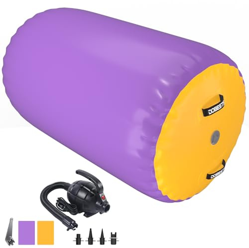 DOBESTS Air Roll, Aufblasbare Air Roller, Gym Air Barrel Luft Rollen, Gymnastikmatte Tumbling Matte Yoga Roll mit Pumpe für Training