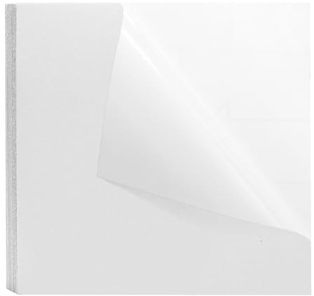 WYYFXY® Fliesenaufkleber 15 × 15cm Weiß, 50 Stück Badfliesen Überkleben Selbstklebend Fliesenfolie Küche Wasserfest Vinylc Fliesensticker für Badezimmer Küchenwände