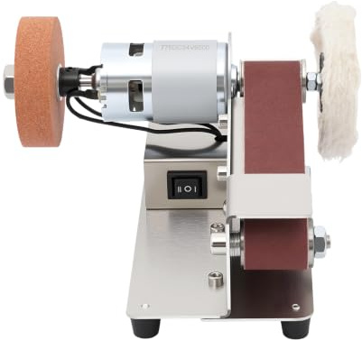 Elektrischer Bandschleifer, Bandschleifmaschine, Elektrischer Messerschärfer, 7 Einstellbare Geschwindigkeiten, 45 Grad Verstellbarer, Für Metall Holz DIY Handwerk, Werkzeug & Messerschärfen