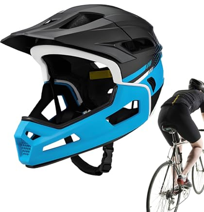 Vollgesicht Helm – Abnehmbare Kinnschutz Mountainbike, Stoßdämpfende Einstellbare Fahrradkopfabdeckung Für, Fahrer Männer Frauen Biker Radfahrer | Mehrzweck Outdoor Indoor Utilit