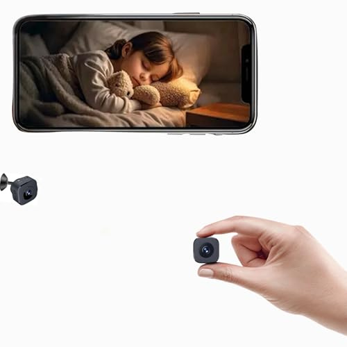 PVZLEXN Mini Espion Camera Spy WiFi sans Fil Caméra 1080P Petite d'enregistrement Détection de Mouvement Enregistrement à Distance Surveillance Invisible Micro（2.4GHz）