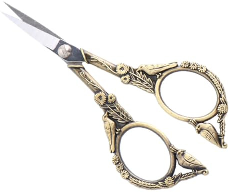 Healifty Kleine Edelstahlschere im Vogelmodell mit Scharfem Schnitt Leichte und Stilvolle Trimmer Schere für Selbstgemacht Bastelarbeiten und Präzises Schneiden im Retro Stil