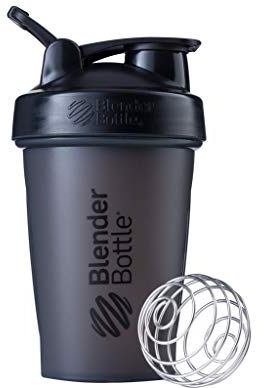BlenderBottle Classic Loop Shaker mit BlenderBall, optimal geeignet als Eiweiß Shaker, Protein Shaker, Wasserflasche, Trinkflasche, 400 ml, schwarz