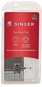 Singer Sew Easy Foot, Ruler for Low Shank Sewing Machines Nähfuß, Metall-Kunststoff, Verstellbare Führung, schöne Ziernähte – Nähen leicht gemacht