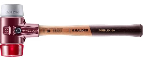 SIMPLEX-Schonhammer, TPE-mid/Plastik; mit Tempergussgehäuse und hochwertigem Holzstiel | D=60 mm | 3036.060