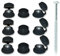 200, 2.5 (60mm) Corrugated PAN Head Roofing Screws and 200 Black Strap CAPS for Roofing Sheets