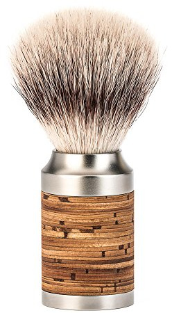 MUHLE Shaving Brush Silvertip Fibre, Handle Material Stainless Steel/Birch Bark
