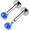 KJM FASHION 2 Stk Stahl Lippe 1.2 mm 16gauge 8mm 5/16 Cartilage Marilyn Monroe Tragus Monroe Ohrringe Lip Piercing Schmuck 0285