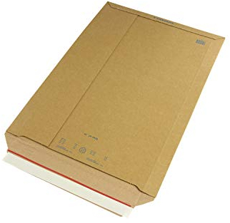 75 Stk. Wellpapp-Versandtasche, 370x540mm, B3, braun, SK-Verschluss und, Aufreißhilfe