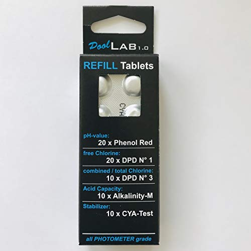 Höfer Chemie - Nachfüllpack für elektronischer Poolwassertester PoolLab 9 in 1 und PoolLab 2.0