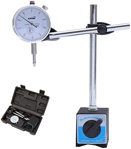 KATSU Dial Test Indicator DTI Gauge 0-10mm with Magnetic Base