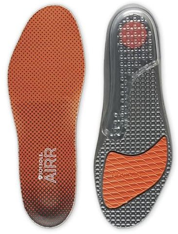 Sof Sole mens Airr Performance Full-length Insole, Orange, Men s 7-8.5 US