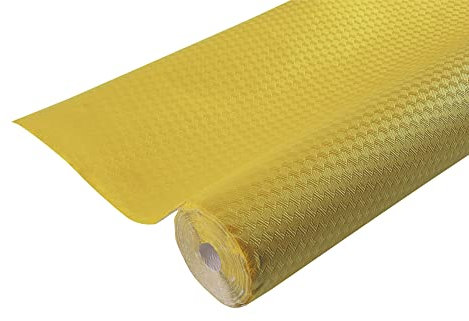 PRONAPPE - Réf. R802020I - Nappe jetable en papier gaufré - Rouleau de 20 M de long et 1,18 M de large - Gaufrage unique, esthétique et profond - Fabriqué en France - Couleur jaune