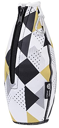 GRÄWE Housse de Bouteille en néoprène Compatible avec Les Bouteilles en Verre Sodastream Blanc/Noir/Beige