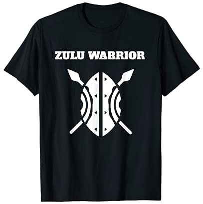 Zulu Krieger Schild Speer Afrikanisch T-Shirt