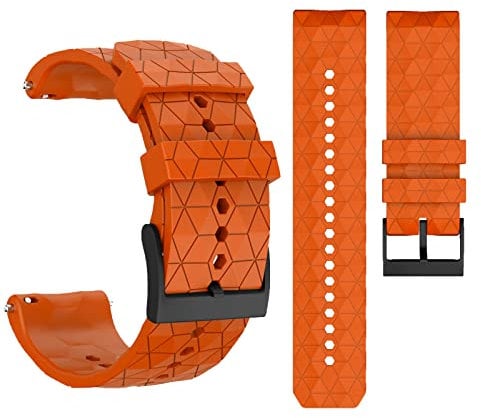 XBHSW Band Compatible with Suunto 9 Titanium Spartan Sport Wrist HR Smart Watch Accessories 24mm Silicone Strap