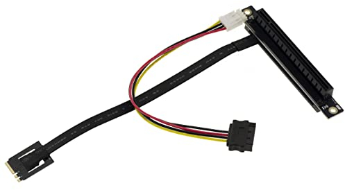 KALEA-INFORMATIQUE Adaptateur Riser PCIe Gen 3.0 x16 vers Port M2 E A Key, Longueur de la Nappe 20cm