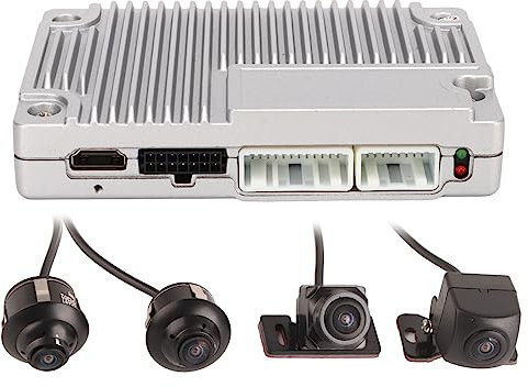 Aramox Système de Caméra DVR de Voiture, 1080P HD Car 360 Degrés Bird View Surround System 4 Canaux Caméras de Stationnement de Secours 2D 3D Multi View pour Véhicule