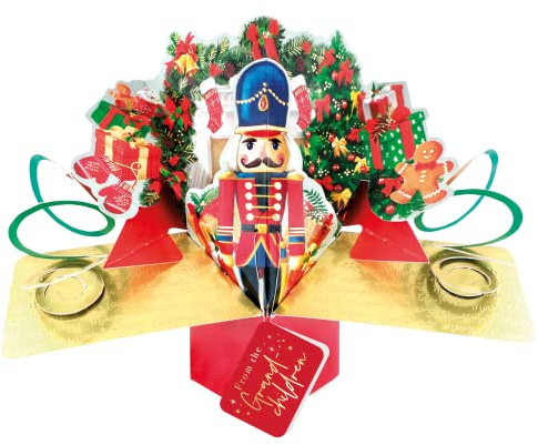 From The Grandchildren Christmas Card 3D Nutcracker Pop Up Christmas Card Xmas POP068X54