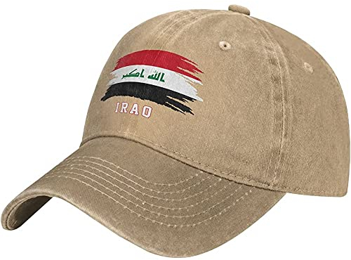 452 Damen Herren Baseballkappe Irak-Flaggen-Iraker Outdoor Hut Verstellbar Baseball Cap Vintage Visier Hut Für Golf Reisen Kletter